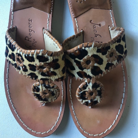 Jack Rogers Jacks Calfhair Sandals - Size 7 - Picture 2 of 3
